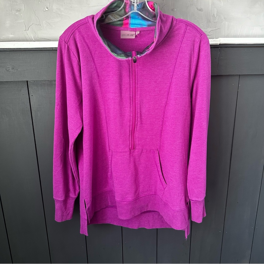Love.‎ Life. Live Long Sleeve Half Zip Pullover Size Large